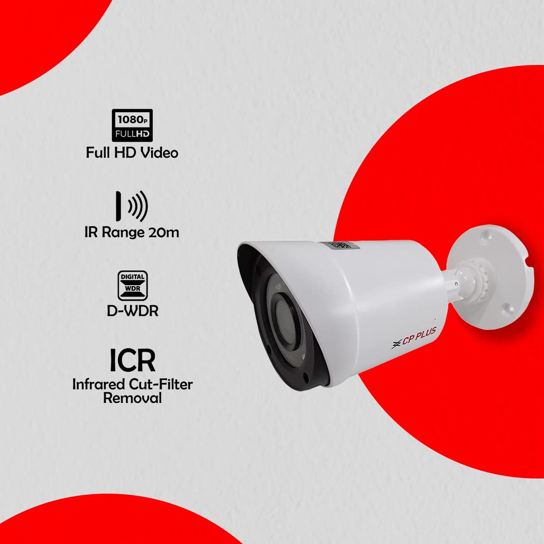 CPPLUS 2.4MP Full HD IR Cosmic Bullet Camera - 20Mtr