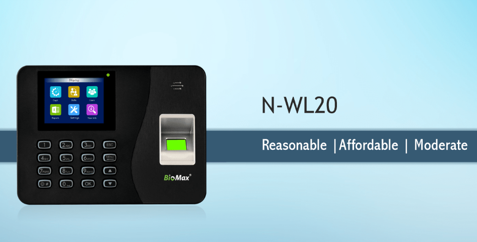 Biomax Fingerprint Time & Attendance N-WL20